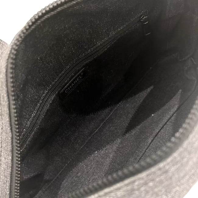 Black Denim Black Quilted Bowler Bag | VIP/GWP