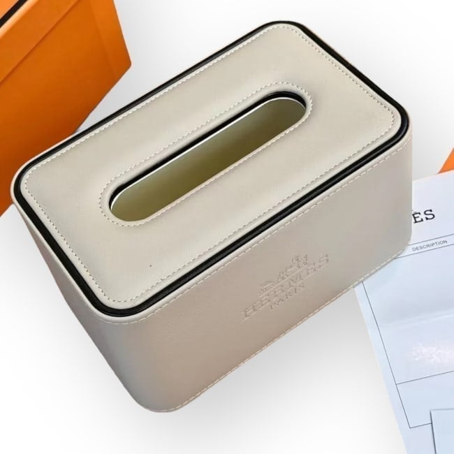 White Front Logo Tissue Box Cover | VIP/GWP