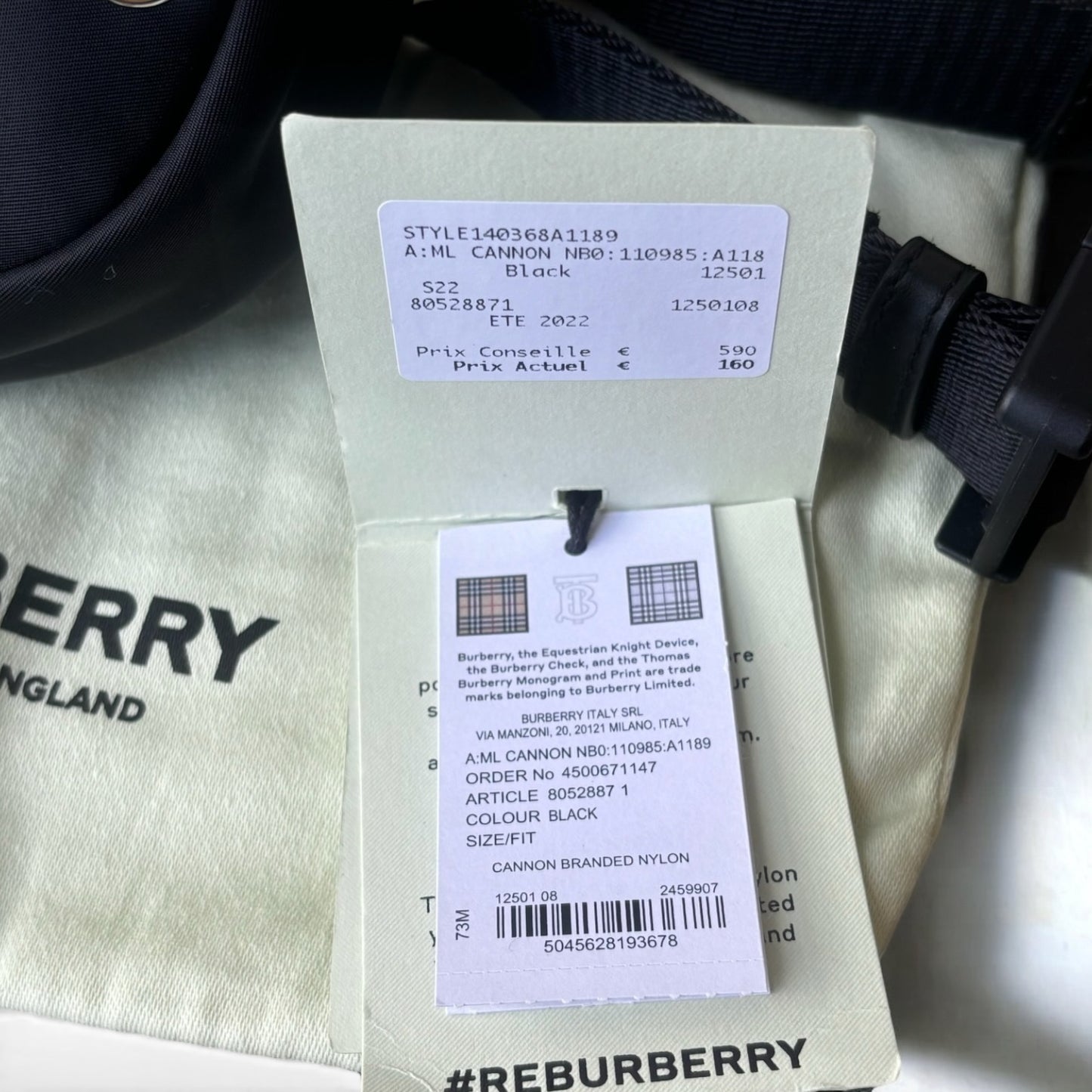 Burberry Black Crossbody Bag / Belt Bag
