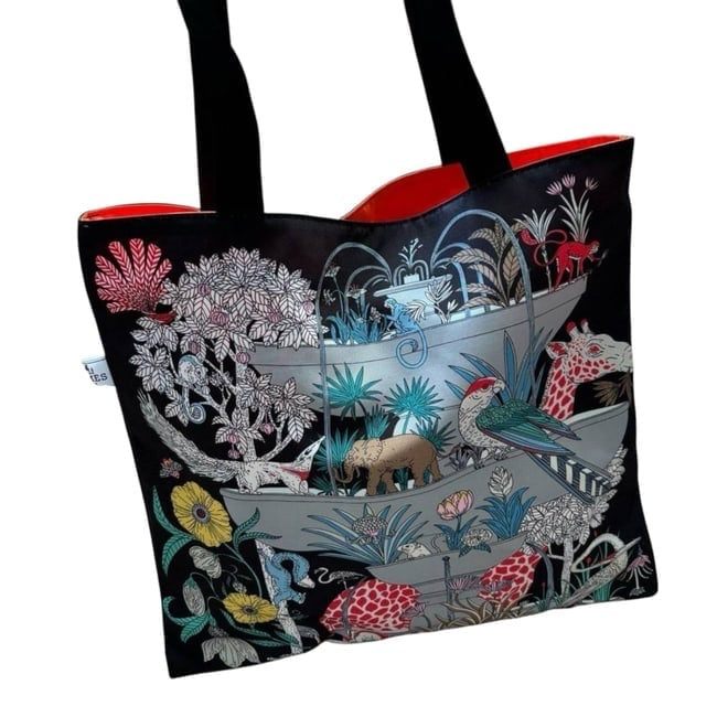 Black Multi Floral Animal Print U.L Tote | VIP/GWP