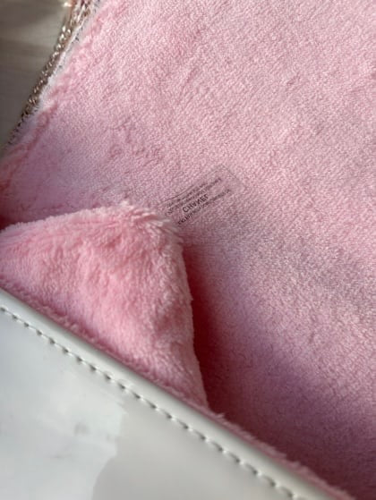 White Pink & Silver Precision Line Front Clutch Bag | VIP/GWP