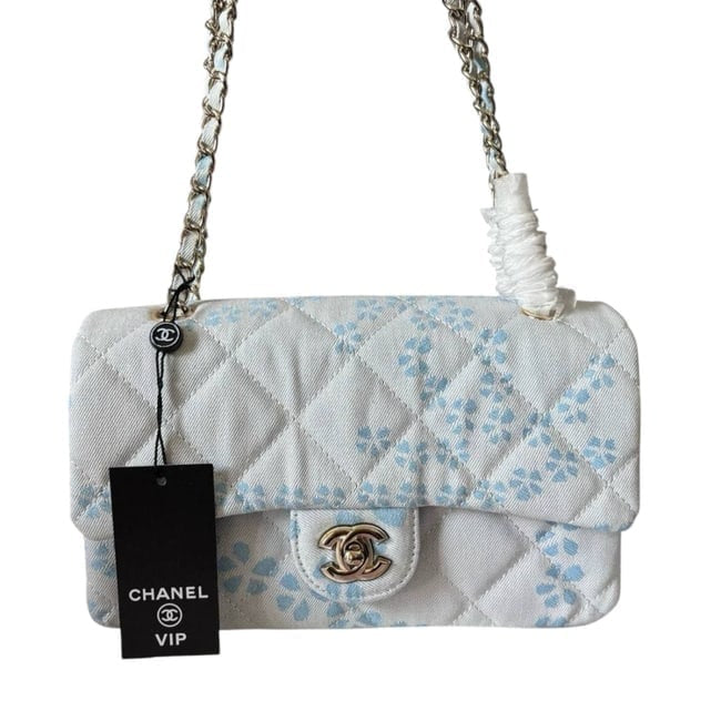 Quilted Reverse Denim Classic Flap Bag w/ Box | VIP/GWP