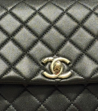 Large Black Quilted CoCo Top Handle Bag | VIP/GWP