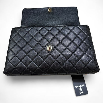 Large Black Quilted CoCo Top Handle Bag | VIP/GWP