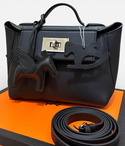 Black Silver 2Way Carry Mini Bag w/ Box | VIP/GWP