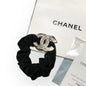 Silver White Rhinestone CC Scrunchy | Beaute
