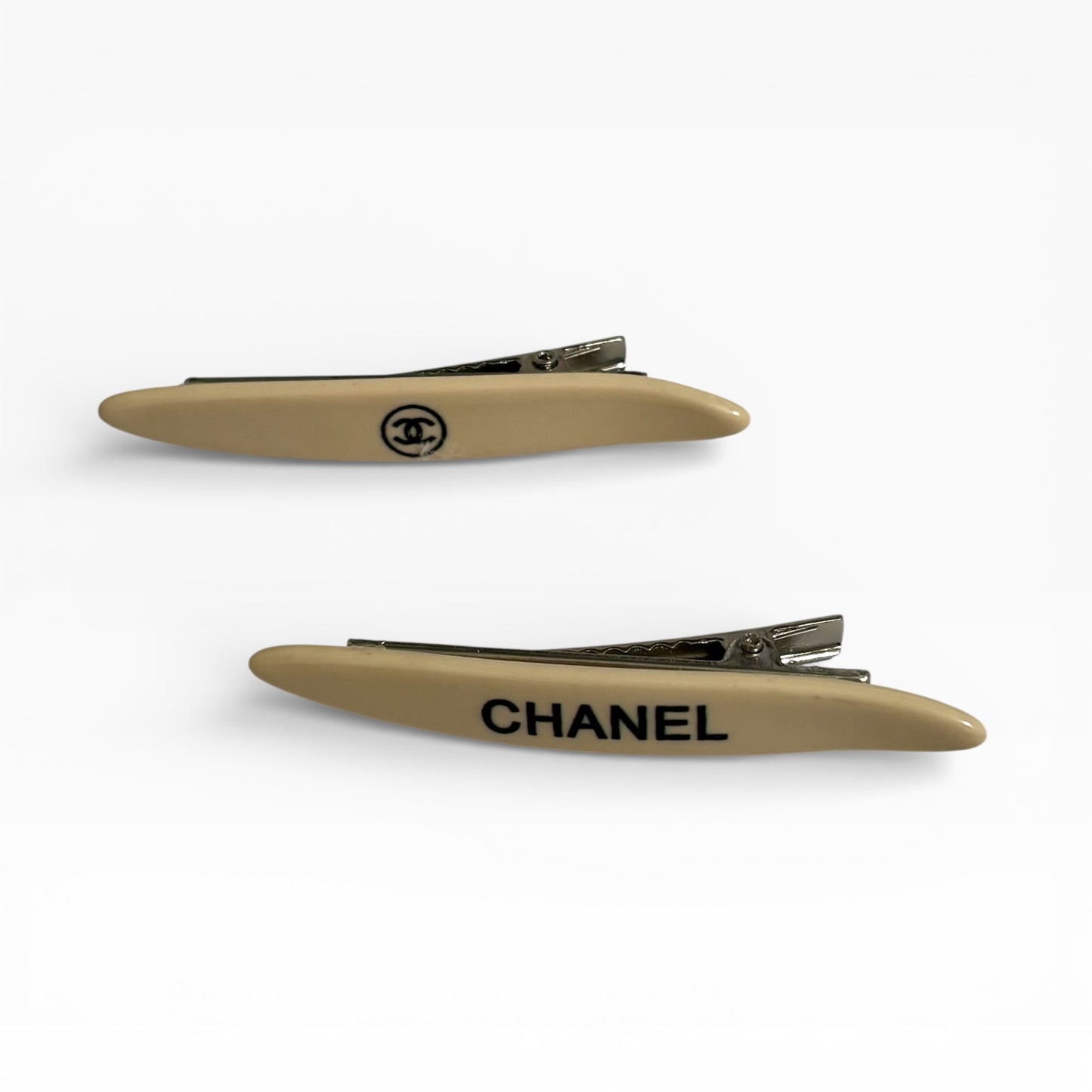 2Pc Cream Long Skinny Hair Clips | Beaute