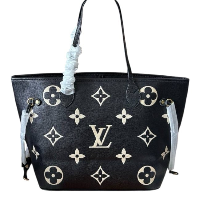 Black Monogram Creme Neverfull PM Bag w/ Gift Bag Tote & Pouch | VIP/GWP