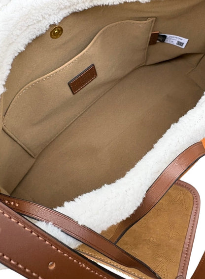 Suede Fur Carryall Bag, Strap, w/ Box | VIP/GWP