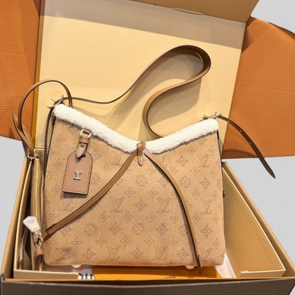 Suede Fur Carryall Bag, Strap, w/ Box | VIP/GWP