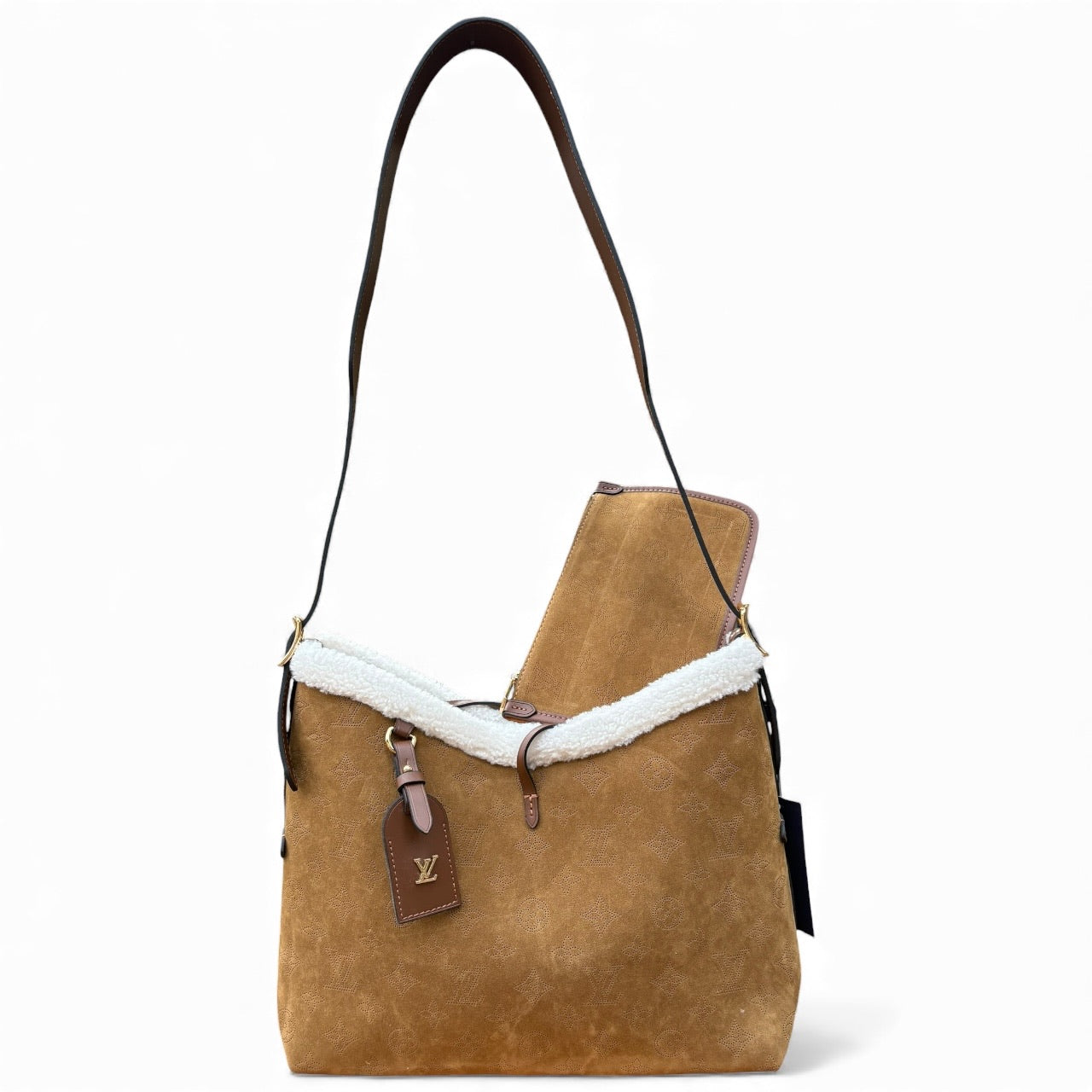 Suede Fur Carryall Bag, Strap, w/ Box | VIP/GWP