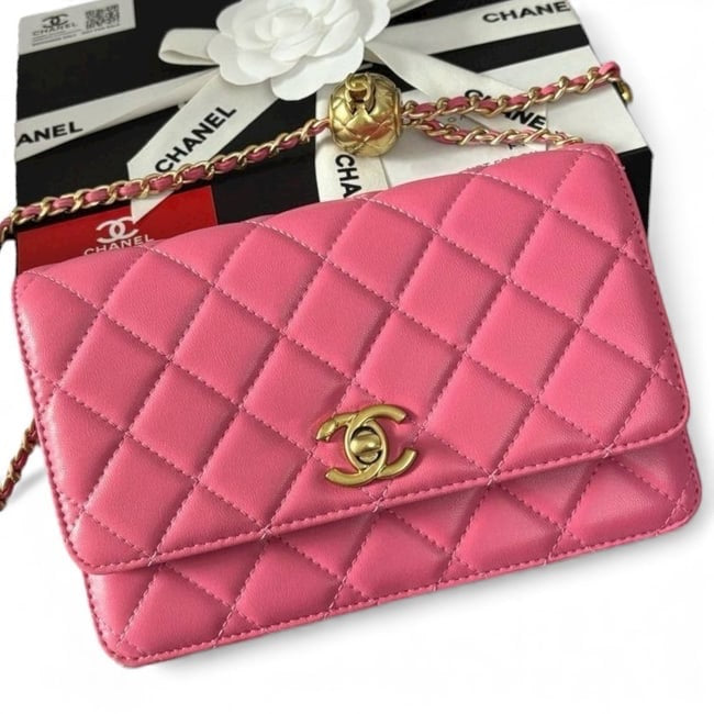 Pink Gold WOC With Ball Accents & Box | VIP/GWP