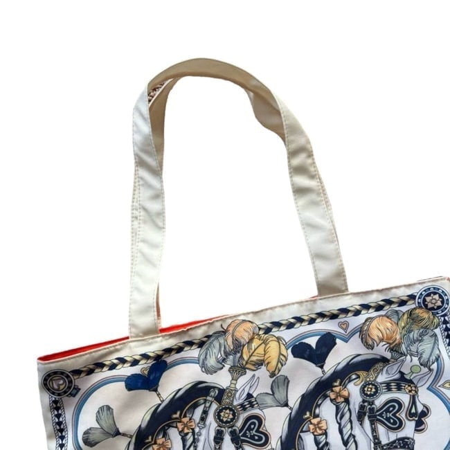 Cream Multi Signature Horse Print U.L Tote | VIP/GWP