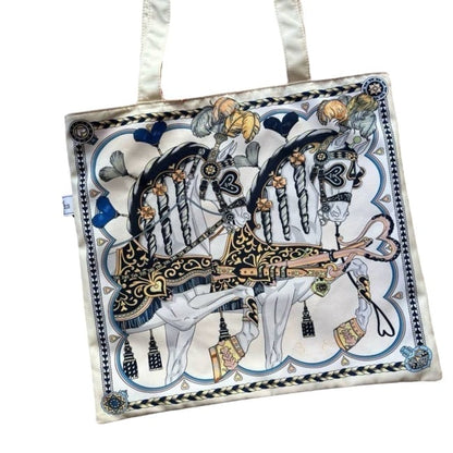 Cream Multi Signature Horse Print U.L Tote | VIP/GWP