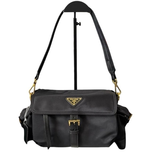 Black Gold Dual Zip Messenger Bag | VIP/GWP