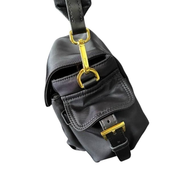 Black Gold Dual Zip Messenger Bag | VIP/GWP