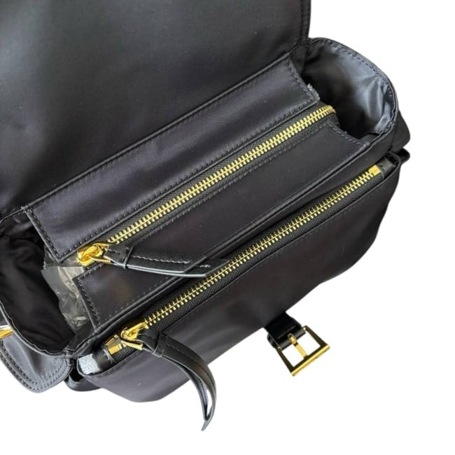 Black Gold Dual Zip Messenger Bag | VIP/GWP