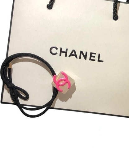 Clear Pink Cube CC Logo Hair Tie | Beaute