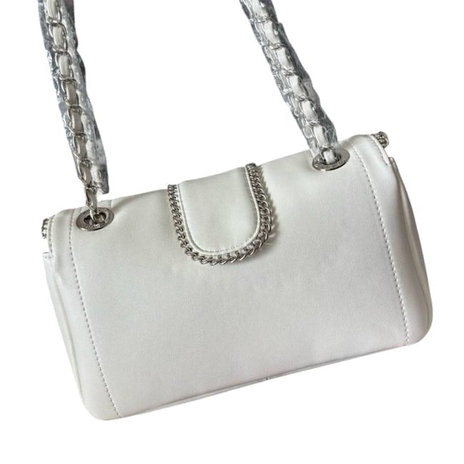 White Silver Madison Flap Bag w/ Box | VIP/GWP