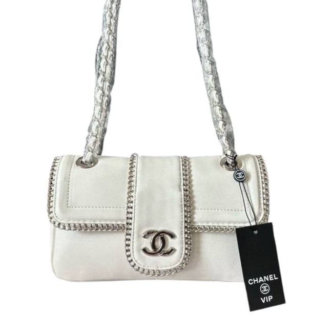 White Silver Madison Flap Bag w/ Box | VIP/GWP