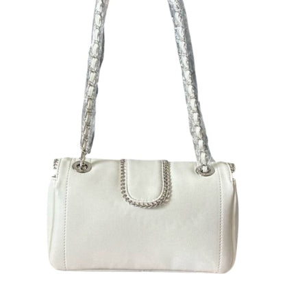 White Silver Madison Flap Bag w/ Box | VIP/GWP