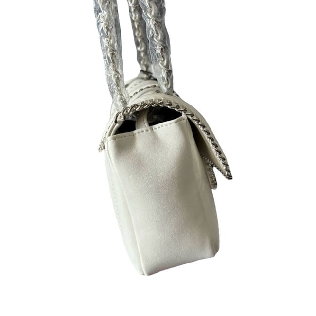White Silver Madison Flap Bag w/ Box | VIP/GWP