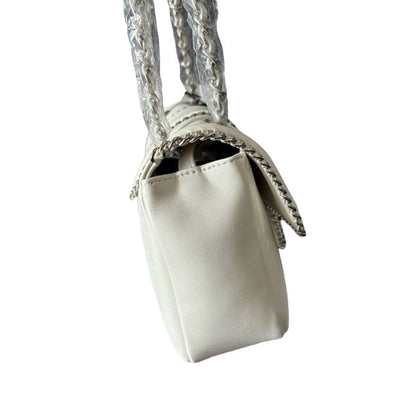 White Silver Madison Flap Bag w/ Box | VIP/GWP
