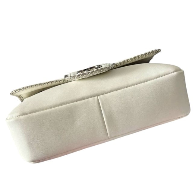 White Silver Madison Flap Bag w/ Box | VIP/GWP