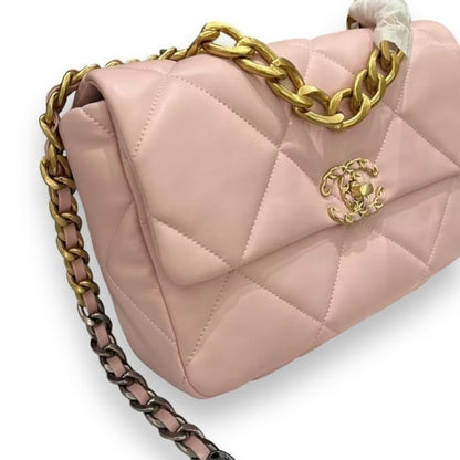 Pink Quilted 19 Shoulder Bag w/ Box | VIP/GWP
