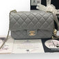 Dark Grey Pearl Crush Mini Flap Bag w/ Box | VIP/GWP
