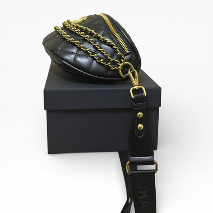 Black & Gold Quilted Belt BumBag w/ Box | VIP/GWP
