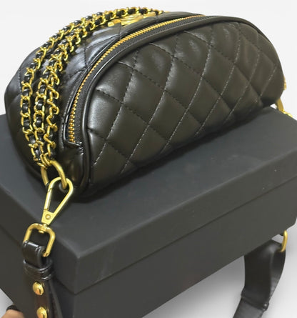 Black & Gold Quilted Belt BumBag w/ Box | VIP/GWP