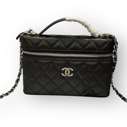 Black Quilted Vanity Case On Chain w/ Box | VIP/GWP