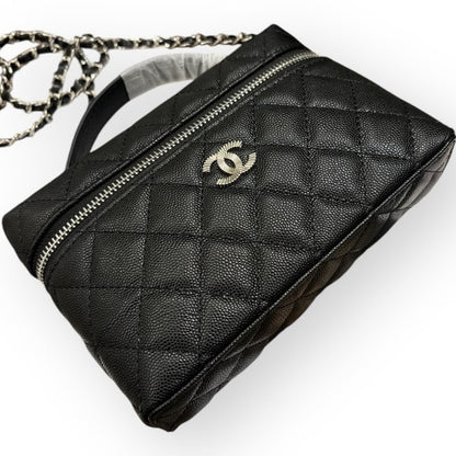 Black Quilted Vanity Case On Chain w/ Box | VIP/GWP