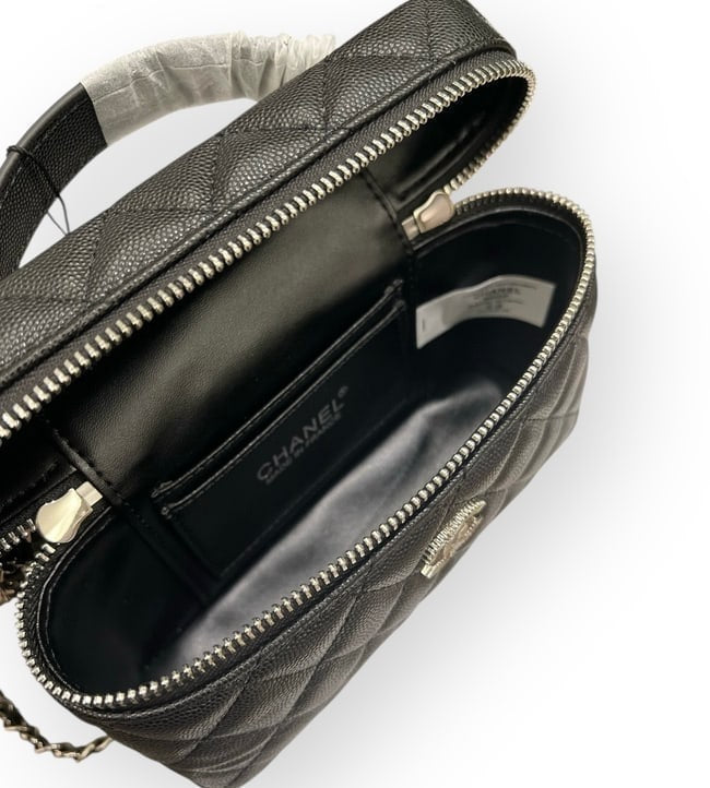 Black Quilted Vanity Case On Chain w/ Box | VIP/GWP