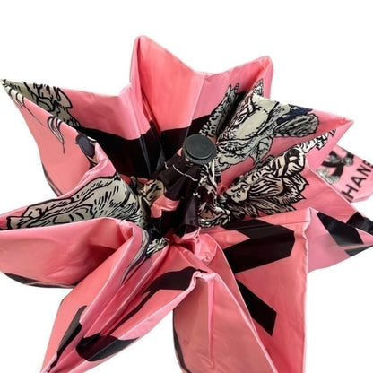 Pink&Black White Rose Handle Edition Umbrella | VIP/GWP