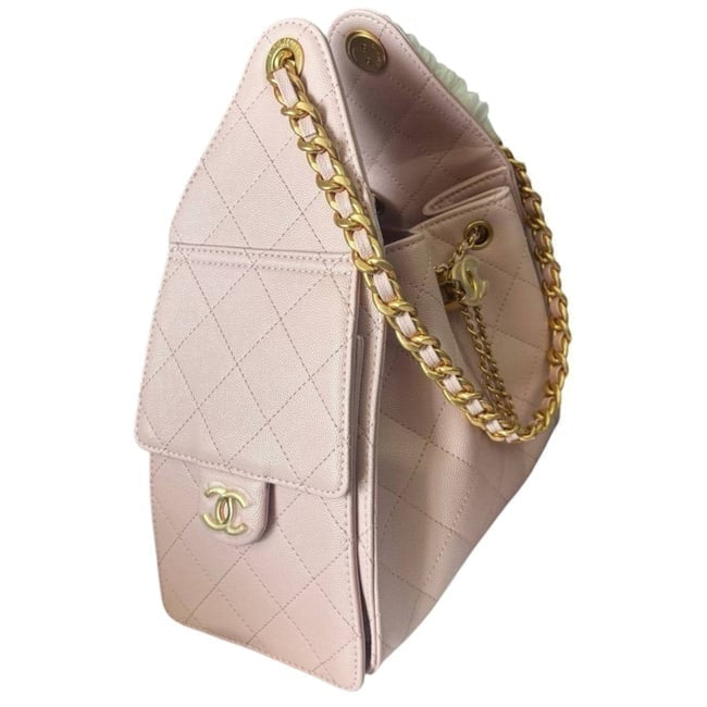 Large Pink Gold Top Handle Hobo Bag | VIP/GWP