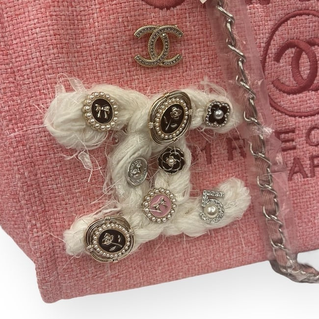XL Pink Buttons & Bows Deauville Tote | VIP/GWP