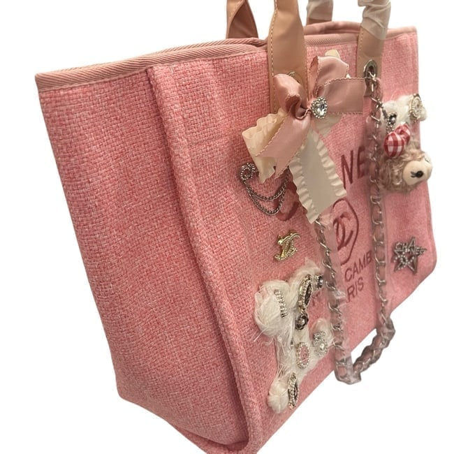 XL Pink Buttons & Bows Deauville Tote | VIP/GWP