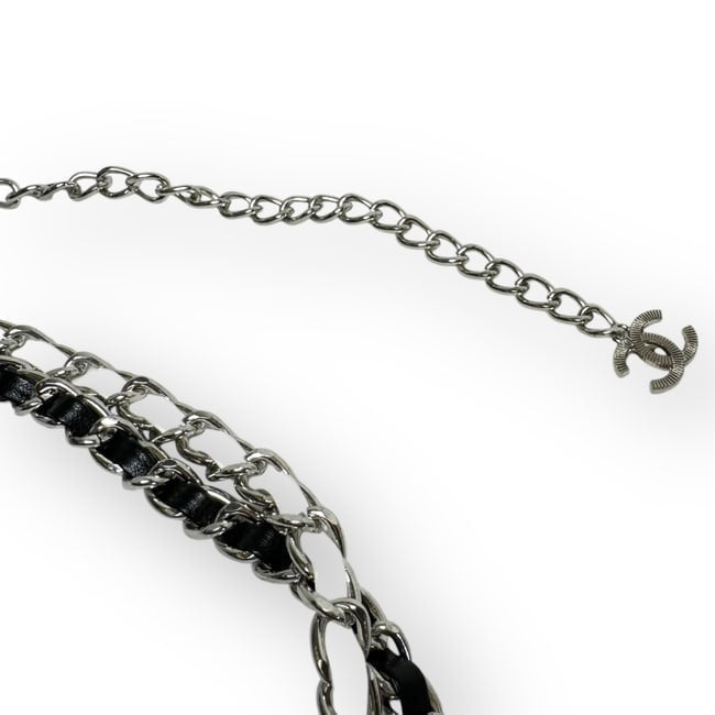 Silver Black & White Intertwined Chain Belt | VIP/GWP