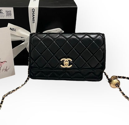 Black Gold WOC With Ball Accents Bag & Box | VIP/GWP
