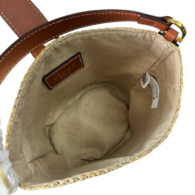 Woven Gold Front Logo Louise Bucket Bag | VIP/GWP