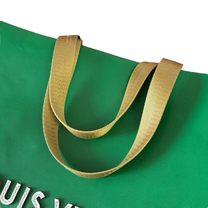 XL Green White Canvas Shopping Tote | VIP/GWP