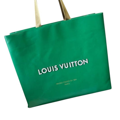 XL Green White Canvas Shopping Tote | VIP/GWP