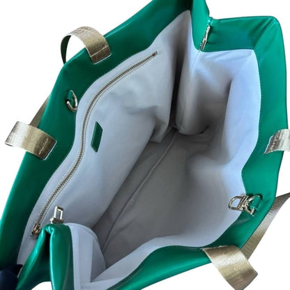 XL Green White Canvas Shopping Tote | VIP/GWP