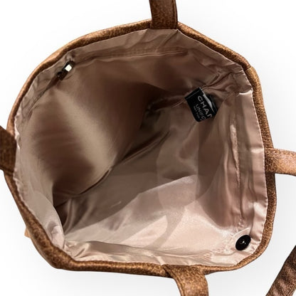 Brown Black Sequin CC Logo Tote | VIP/GWP