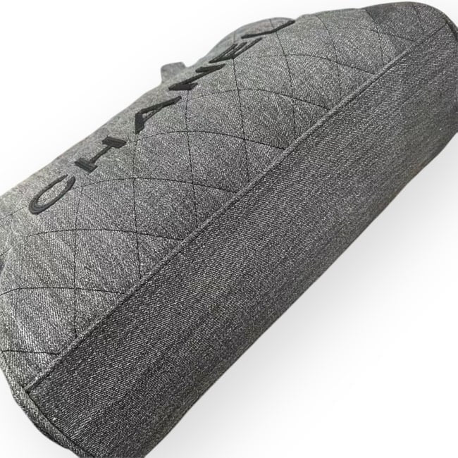Black Denim Black Quilted Bowler Bag | VIP/GWP