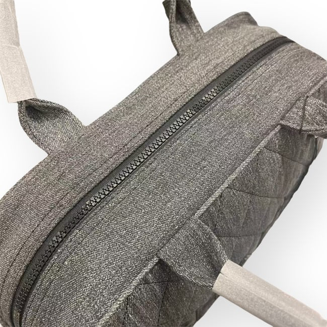 Black Denim Black Quilted Bowler Bag | VIP/GWP