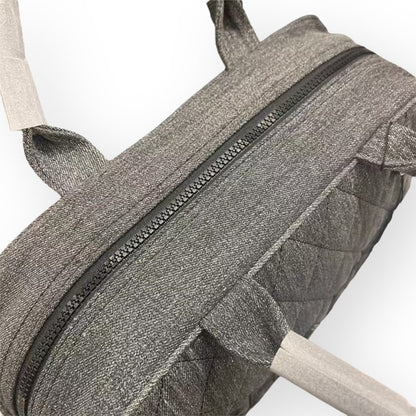 Black Denim Black Quilted Bowler Bag | VIP/GWP