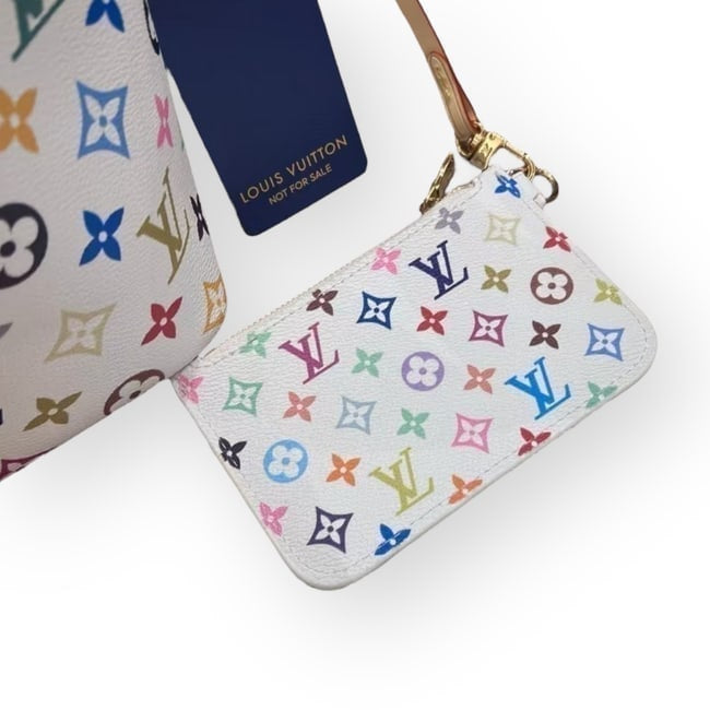 White Monogram Bucket Bag, Pouch, Lock | VIP/GWP